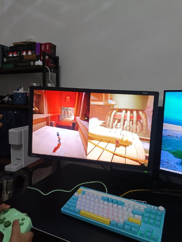 #亲子 #亲子游戏 专门买了个手柄🎮，开始和儿子玩双人成行