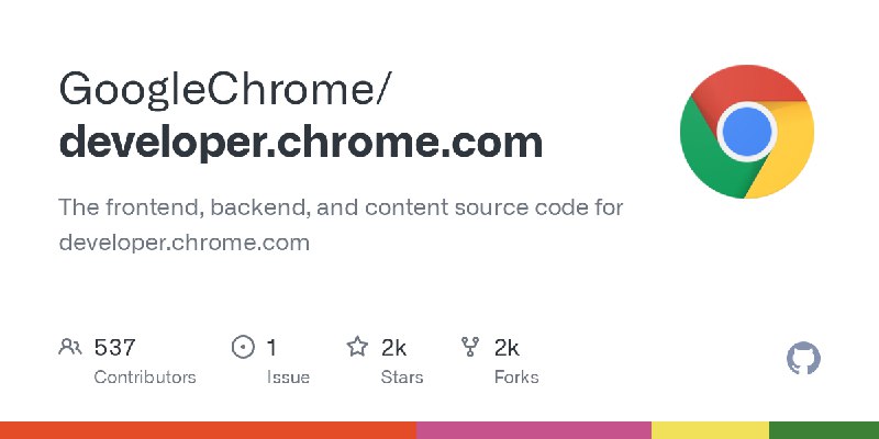 GitHub - GoogleChrome/developer.chrome.com: The frontend, backend, and content source code for developer.chrome.com