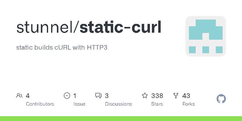 GitHub - stunnel/static-curl: static builds cURL with HTTP3